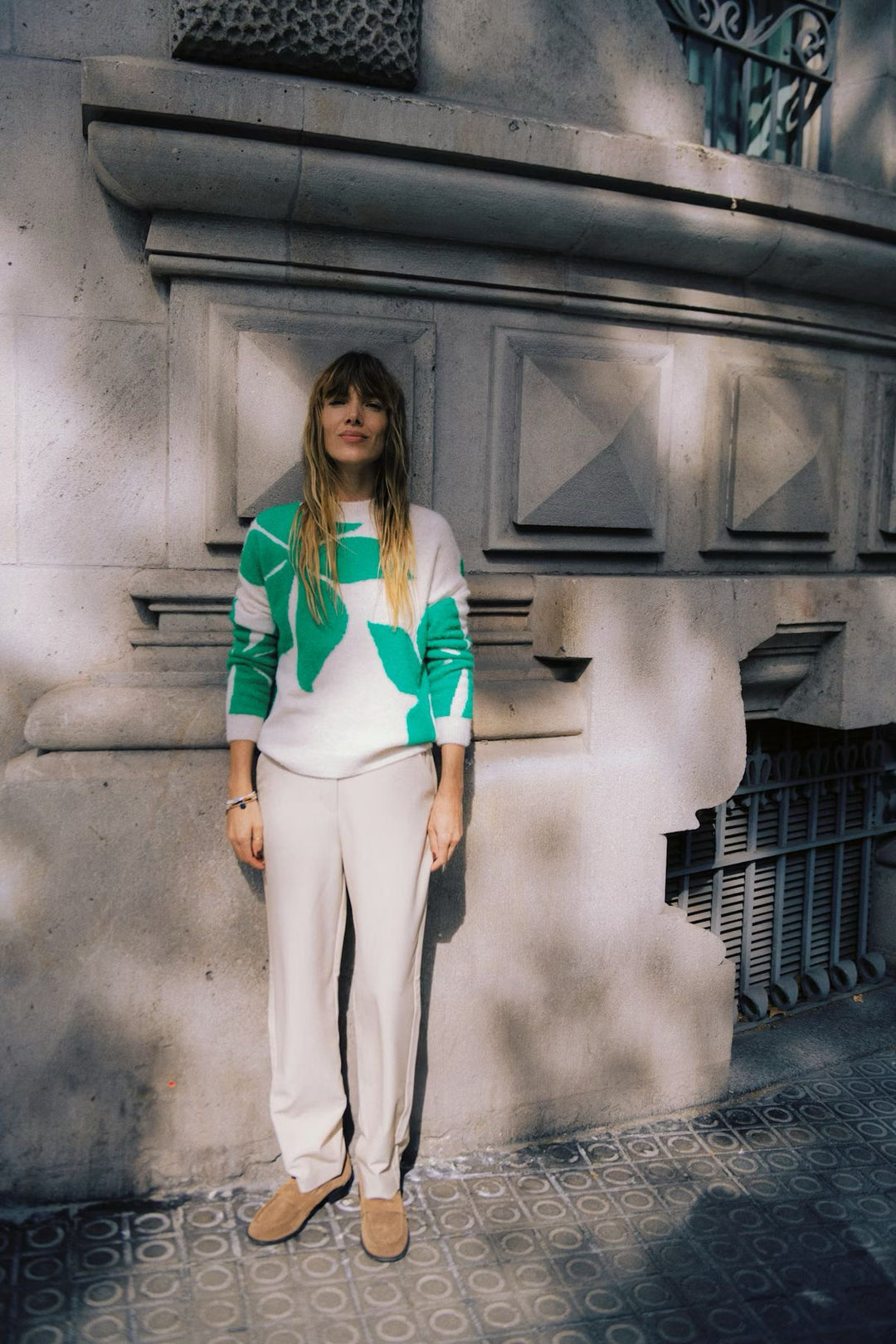 Byoung Byomea Flower Jumper, Green