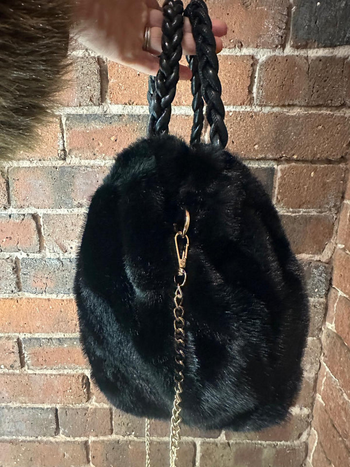 Black Fur Bag