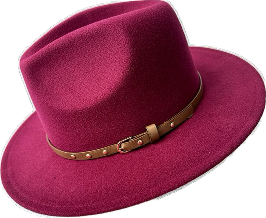 Wine Fedora Hat