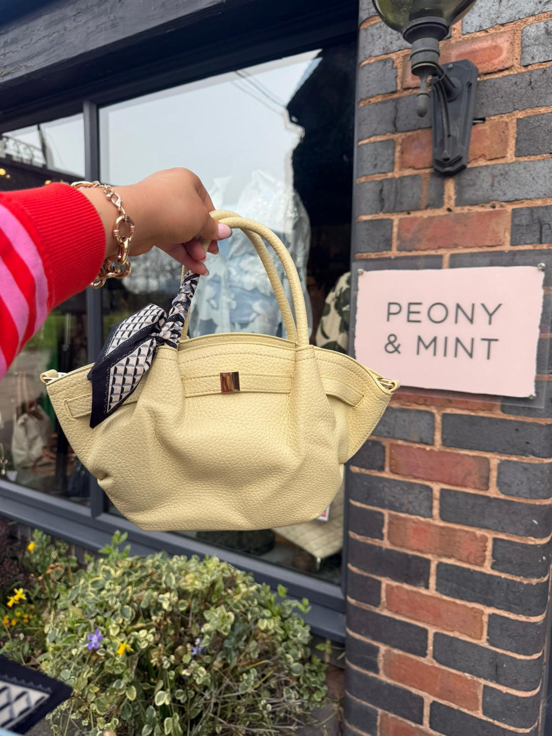 Winged Scarf Bag, Yellow