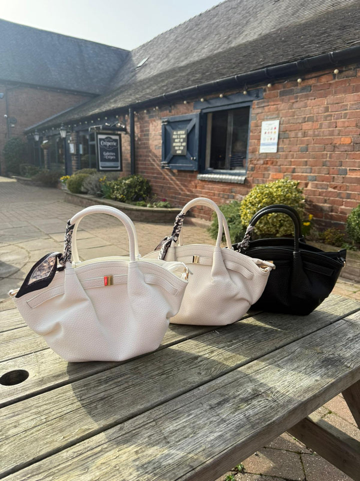 Winged Scarf Bag, Cream