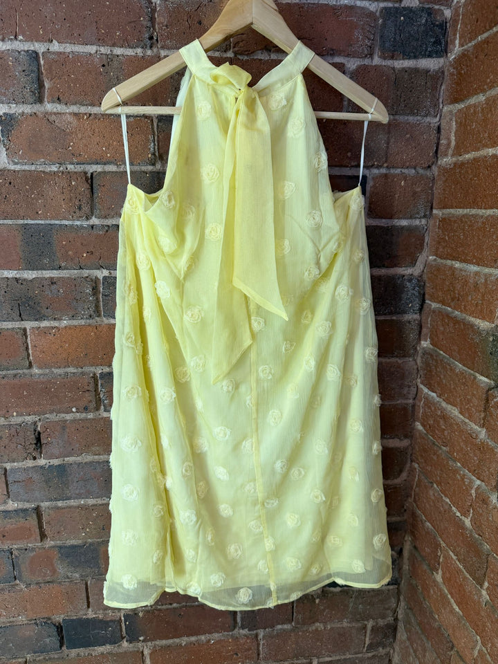 Ichi Floma Dress, Mellow Yellow