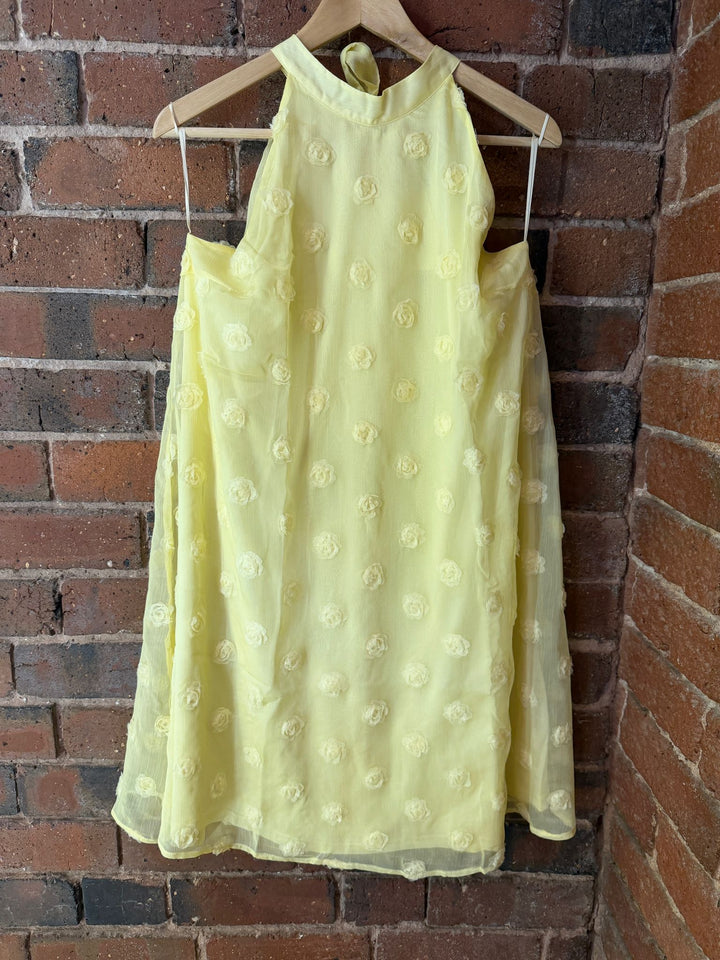 Ichi Floma Dress, Mellow Yellow