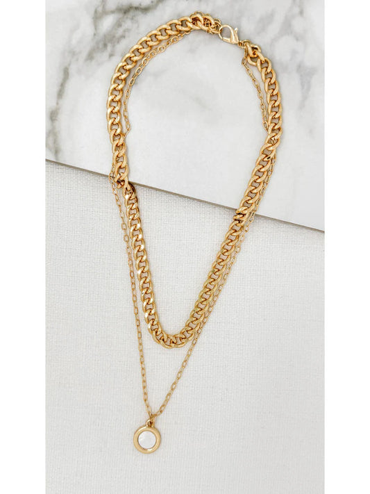 Envy Circle Double Layer necklace, Gold