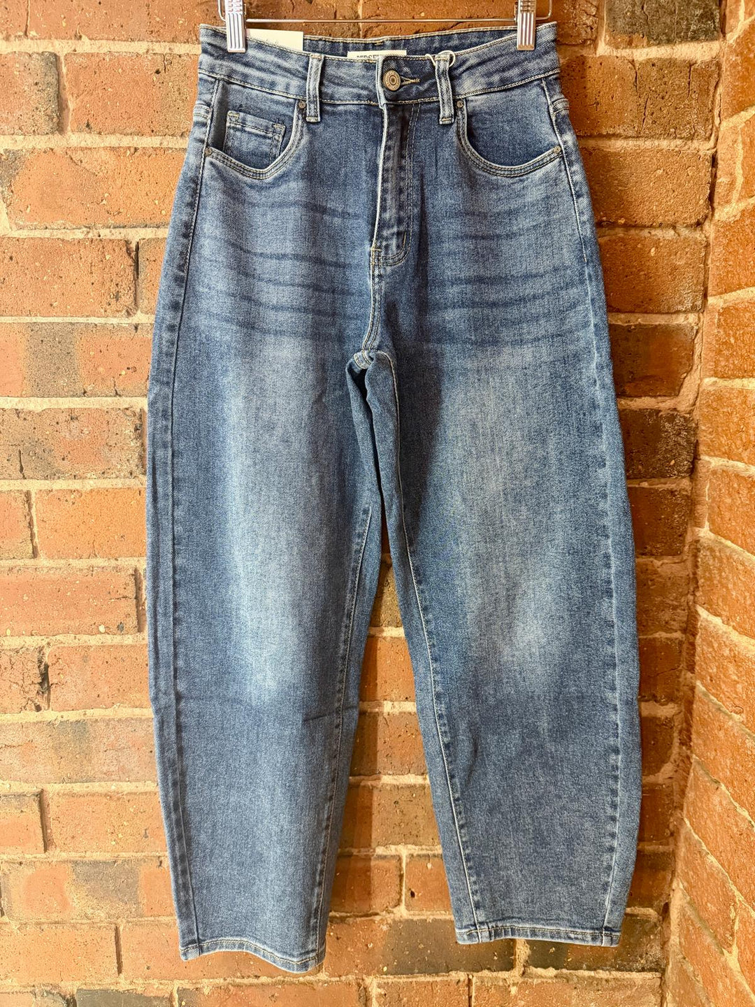 Barrel Leg Jeans, Denim