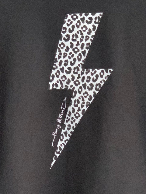 Black & White Leopard Lightning Sweatshirt