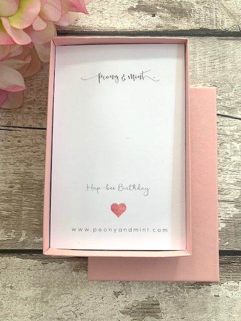 Peony and Mint Sentiment Gift Box in Pink