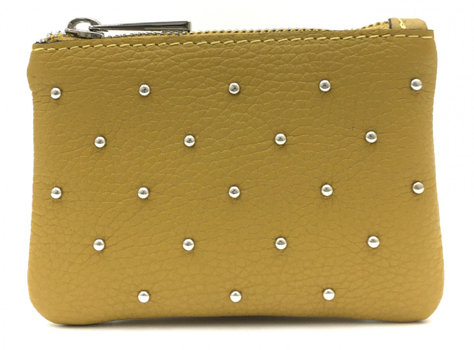 Real Leather Coin Purse, Mustard