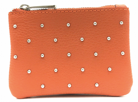 Real Leather Coin Purse, Orange