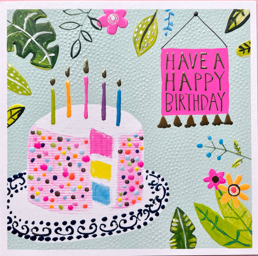Happy Birthday Cake Card