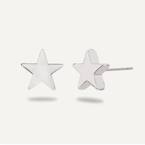 Mini Silver Star Earrings