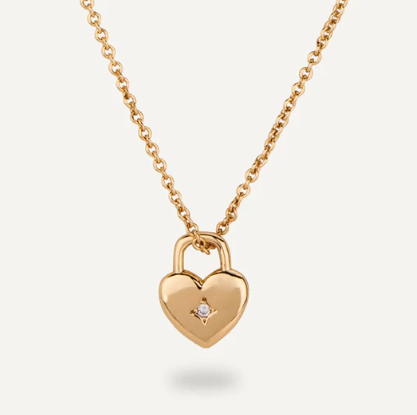Dainty Heart Necklace, Gold